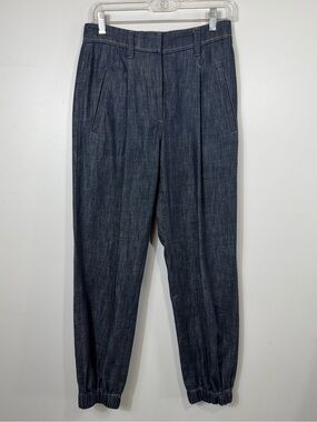 Brunello Cucinelli Denim Jogger Jeans Blue Cotton Italy Size USA 4 EU 40